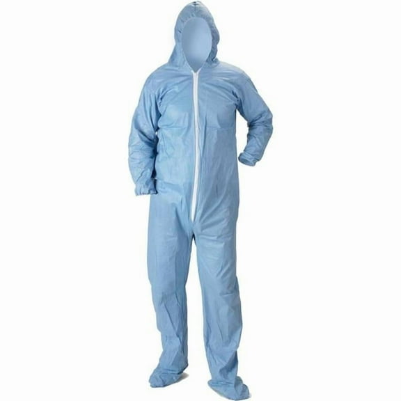 Lakeland Industries B2210727 07414B Pyrolon Plus 2 Disposable FR Coverall with Hood, Elastic Wrists & Boots - 3XL - 25 per Case