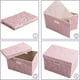 thumbnail image 5 of Cajas de Almacenamiento Plegables Grandes con Tapas [1 Paquete] Caja de Almacenamiento de Tela Decorativa Organizador de Cubos Rosa 45 x 30 x 30 cm, 5 of 5