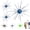 Blue, variant on Simulation Sea Urchin Bait, Dice Bait Soft Floating Squirm Fishing Lure with Tentacles, Saltwater Freshwater Hook Baits for Bass Mandarin Fish Catfish Tilapia, Angler Gift