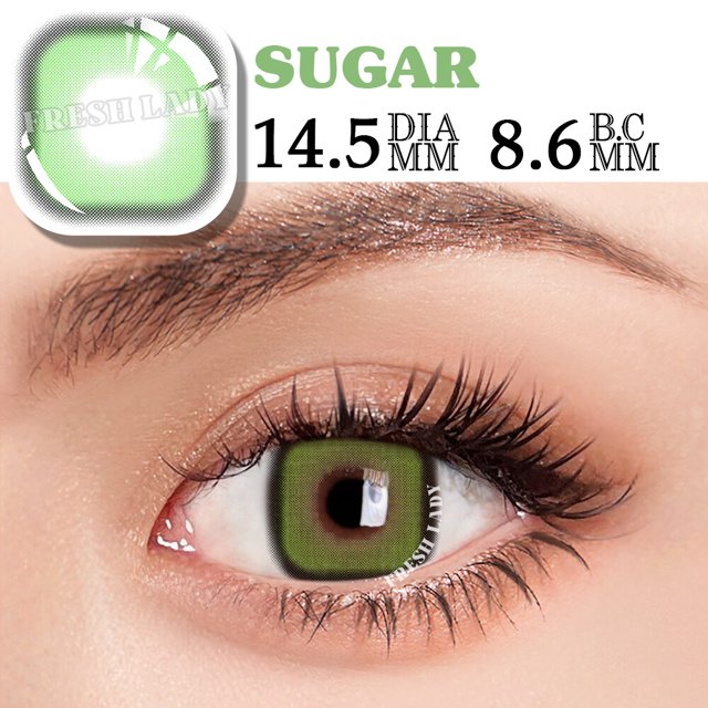 UYAAI-lentes de contacto de Color arcoíris para Halloween, lentes de Color rosa para ojos, 1 par, 14,5mm