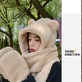 thumbnail image 2 of Minnieouse Bufanda con capucha cálida 3 en 1, suave y cómoda, envuélvete en una calidez acogedora y cálida bufanda con capucha de invierno Sombreros gris, 2 of 6