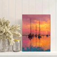 thumbnail image 2 of Sailboat Harbor Sunset Canvas Print Wall Art for Living Room Bedroom Dining Room Hallway Office Hotel Apartment Bar Decor, 2 of 8