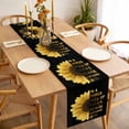 thumbnail image 3 of Yellow Sunflowers Table Runner - 70 Inch Long, Kitchen Dining Table Runner Dresser Scarves, Floral Rustic Abstract Black Farmhouse Decor for Coffee Tables Wedding Party Banquet, 3 of 8