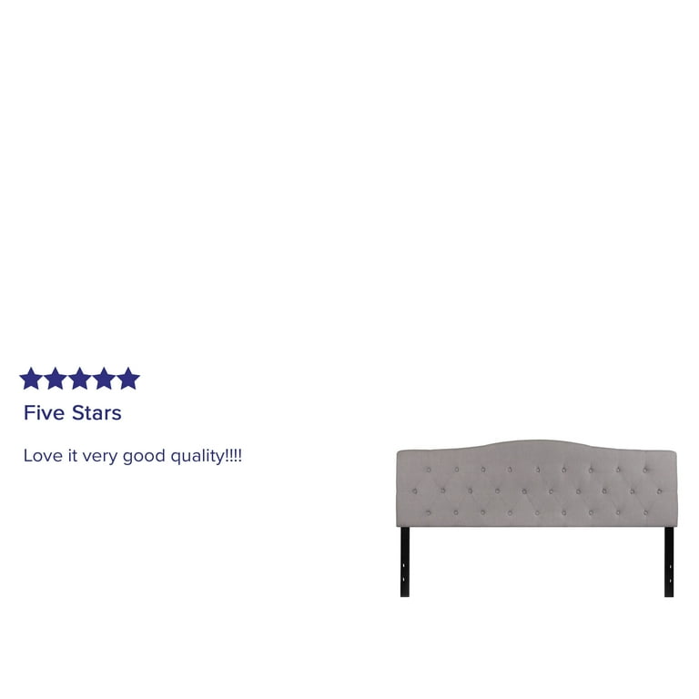 Flash furniture cambridge tufted upholstered king size headboard in light gray fabric discount