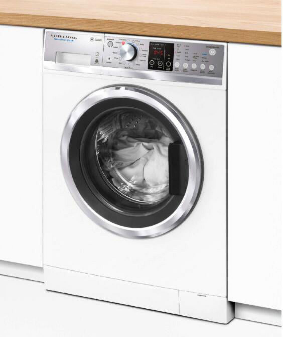 Fisher & Paykel WashSmart WH2424F1 - Washing machine - width: 23.6 in - depth: 25.4 in - height: 33.5 in - front loading - 2.4 cu. ft - 1400 rpm - white - image 2 of 7