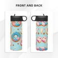 thumbnail image 3 of Sikiie Colorful Donut Print 18OZ Insulated Straw Cup, Portable Leak-proof Sports Water Bottle, Stainless Steel Water Cup Suitable for Home and Outdoor, 3 of 8