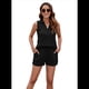 thumbnail image 2 of Conjuntos de Dos Piezas de Verano para Mujer, Informales, Sin Mangas, con Solapa, de Punto Texturizado y Pantalones Cortos con Cordón, Color Negro, Talla M, 2 of 9