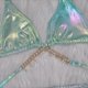 thumbnail image 4 of Trajes de Baño de Bikini de Mujer de Color Sólido Sexy de Moda Dividido con Pantalones, Nylon de Corte Alto para la Piscina de Playa Y las Vacaciones de Verano, 4 of 9