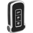 thumbnail image 3 of Key Fob Cover Compatible with Mitsubishi Outlander PHEV Eclipse Cross Pajero Delica D5 2018-2023 TPU Keychain Case Holder Protector,D Black, 3 of 8