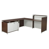 Reception Desks Product Image Regency Seating Onedesk Ada Compliant Reception Desk Shell With Full 36 Wide 2 Shelf
