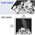 thumbnail image 5 of GZHJMY Cloth Dinner Napkins Halloween Skull Raven Kitchen Decor for Cocktail Gathering Party Holiday 1 Pack 20" × 20", 5 of 6