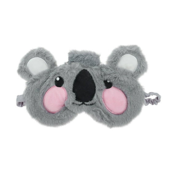 Unique Bargains 1 Pc Durable Koala Eye Mask for Travel Gray Fleece