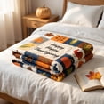 thumbnail image 6 of ShengapQ Autumns Thanksgiving Flannel Throw Blanket, Cute Fall Patterns, Warm Lightweight Cover for Sofa Bed Camping, Decorative Plush Blanket for Fall Decor, 39×28in, 6 of 7
