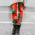 thumbnail image 3 of FUZHIQ Women's Christmas Leggings Snowflake Print High Waisted Workout Pants Tummy Control Sports Legging Tights, 3 of 7