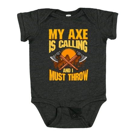 

Inktastic Axe Throwing Funny Gift Gift Baby Boy or Baby Girl Bodysuit