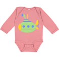 thumbnail image 3 of Inktastic Cute Green Submarine Boys or Girls Long Sleeve Baby Bodysuit, 3 of 5