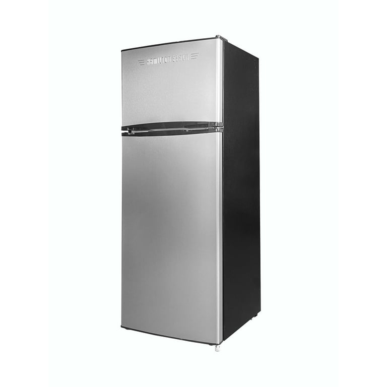 7.5 CU.FT REFRIGERATOR WITH FREEZER - BLACK AND STAINLESS ST