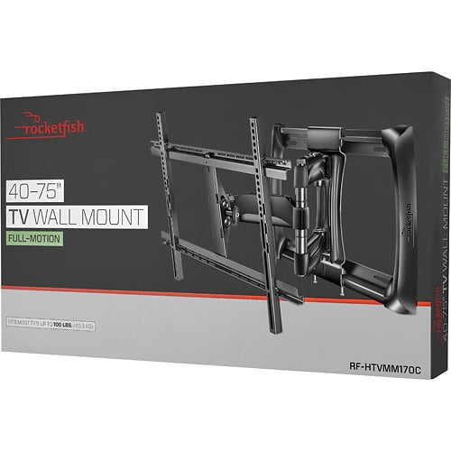 Rocketfish Full Motion Tv Wall Mount For Most 13 26 Flat Panel Tvs Extends 8 Black