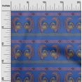 thumbnail image 1 of oneOone Viscose Chiffon Fabric Peacock Block Print Fabric BTY 42 Inch Wide, 1 of 4