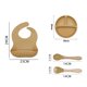 thumbnail image 2 of 6 piezas de artículos para bebés juego de alimentación de silicona antideslizante para bebés accesorios de comida para bebés suaves, 2 of 9
