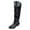 C-Black, variant on Knee Length Boots For Women Fashion Slouch No Heels Wide Calf Knee High Tall Boots Ladies|Brown 10