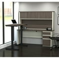 thumbnail image 4 of Bestar Prestige + Height Adjustable L-Desk with Hutch in White Chocolate & Antigua, 4 of 4