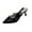 Black, variant on Women's Bow - Accent Loafers - Comfortable Slip - On Flats, Trendy Casual Walking Shoes, Stylish Metal Decoration Footwear, Supportive Orthopedic Moccasins
