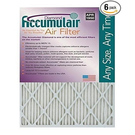 

Accumulair FD29.5X32A 29.5 x 32 x 1 in. MERV 13 Actual Size Diamond Filter