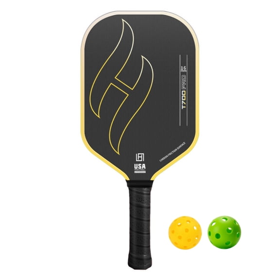 USAPA Approved Pickleball Paddles Racket with T700 Carbon Fiber, 16mm Honeycomb Core, Spin Surface, Pro Power Speed & Control