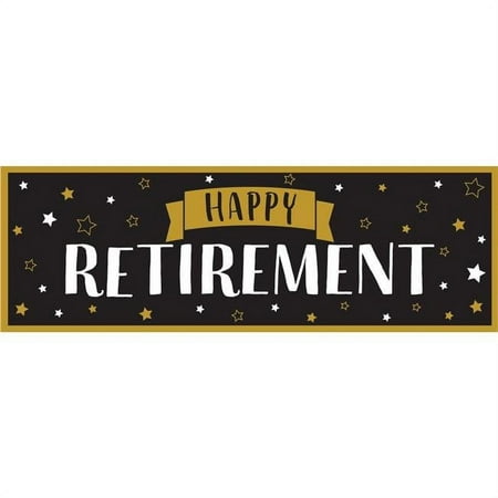 Creative Converting 346405 60 x 20 in. Happy Retirement Banners - 6 Count