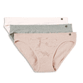 thumbnail image 2 of Lucky Brand Women's 3 Pack Crochet Lace  Seamless Bikini Panties-Gray / XL, 2 of 11