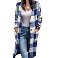 thumbnail image 2 of Plaid Outwear Long Sleeve Outwear Warm Pocket for Women for Christmas Party ANGGREK Otros, 2 of 5
