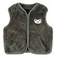 thumbnail image 4 of Toddler Girls Boys Sherpa Fleece Vest Lightweight Fall Winter Warm Sleeveless Outerwear Jacket with Pockets Fuzzy Cute Bear Jackets 3M-3T, 4 of 8