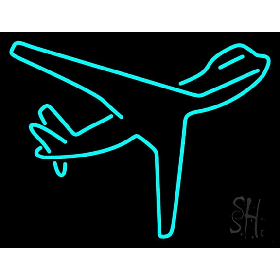 Turquoise Travel LED Neon Sign 24 x 31 - inches, Black Square Cut Acrylic Backing, with Dimmer - Bright and Premium built indoor LED Neon Sign for Décor, Travel agency, Storefront.