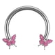 thumbnail image 2 of Cool Butterfly Retenedor Joyería Labio Niñas Cuerpo Pendientes de Cejas de Tabique - Rosado, 2 of 8