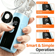 thumbnail image 3 of AJZIOJIRO Handheld Ultrasonic Humidifier Portable Evaporative Compressor With LED Display USB/Battery Steam Inhaler Blue, 3 of 8