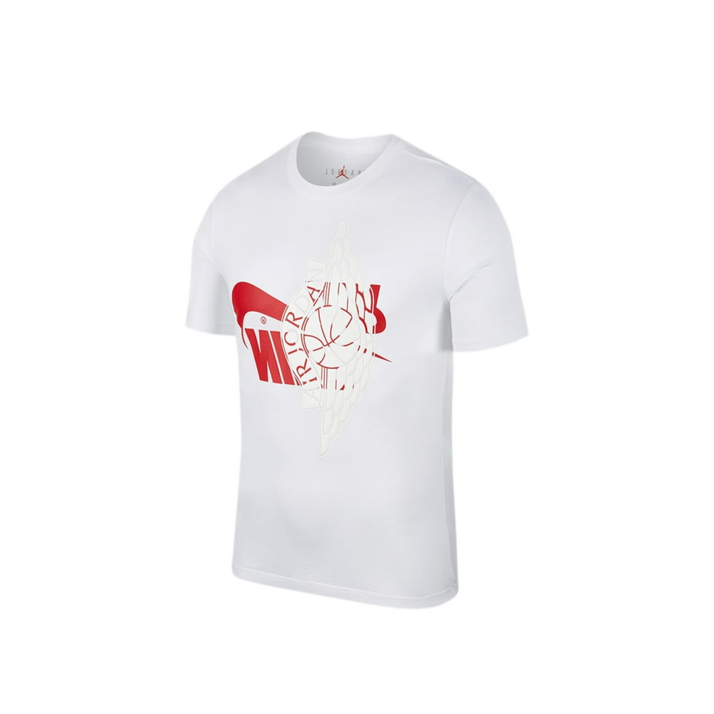 Jordan - Nike Air Jordan Futura Wings White/Red Men's T-Shirt AO0601 ...
