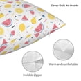 thumbnail image 3 of Pofeuu Tropical Fruit Print Double-sided plush pillowcase Square Throw Pillow Covers Pillows Cover for Living Room Bedroom Sofa Couch Cushion Cover（No pillow core）-24"x24", 3 of 7