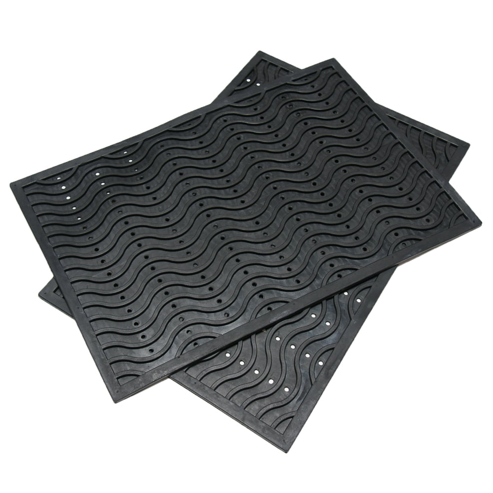 RubberCal "DuraScraper Wave" Commercial Entrance Mat 3/8 in x 24 in