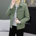 thumbnail image 2 of Blazer masculino de un solo pecho para fiesta, abrigo corto, chaqueta de traje para hombre recortada, elegante, simple, original, estilo coreano, ropa 2024, 2 of 5