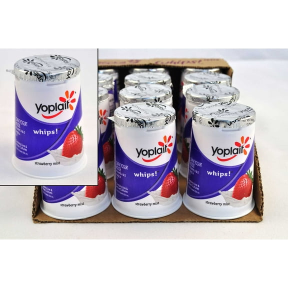 Yoplait Whips Strawberry Mist Yogurt, 4 Ounce -- 12 per case.