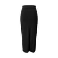 thumbnail image 4 of VUPSGEZ Women's S~3X Side Slit Ponte Knit High Waist Mid Calf Long Pencil Skirt (Black,S), 4 of 7