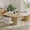 Natural Oak, variant on Round Dining Table for 4-8, Extendable Kitchen Dining Room Table 47"-63" With Storage, Mid Century Modern Oval Wood Dinner Table, Natural Oak
