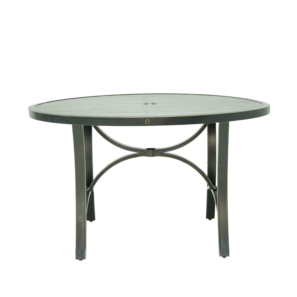 48'' Patio Bistro Table Round Outdoor Coffee Table, Round Tempered