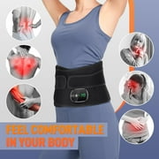 SUWU Cordless Heating Pad for Back, FSA or HSA Eligible Portable Lower Back Massager, Heated Back Brace Vibration Wrap, Heated Back Belt, Wearable Heating Pads Lumbar Support Heat Pad