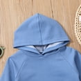 thumbnail image 4 of EnJoCho Kids Fall Casual Romper Baby Girls Boys Solid Long Sleeve Hooded Romper Tops Toddler Child Sports Pullover Bodysuit Soft Home Outwear Clothes, 4 of 9