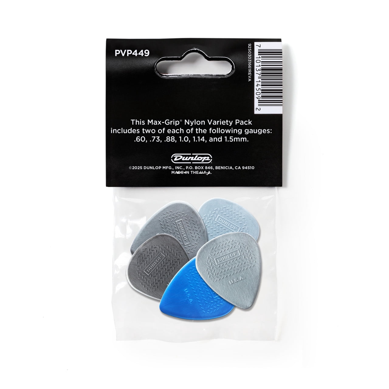 Dunlop Guitar Picks Max Grip Nylon Standard Variety Pack 24 Picks