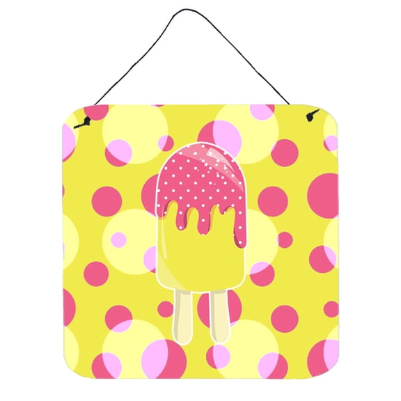 Ice Pop Popcicle Pink Yellow Wall or Door Hanging Prints