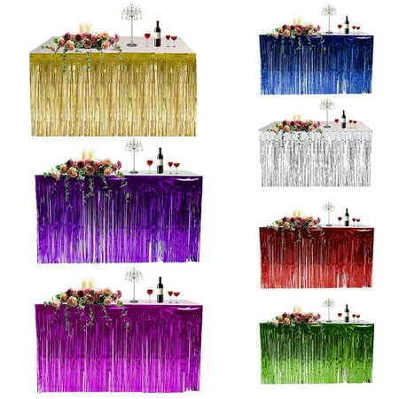 Holiday Table Decorations Fringed Table Skirt Celebration Thickened Table Curtain Holiday Supplies Party Decoration ()