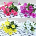 thumbnail image 3 of Sufanic Fake Morning Glory Simulation Petunia Wedding Home Decor Artificial Flowers,Rose Red, 3 of 9